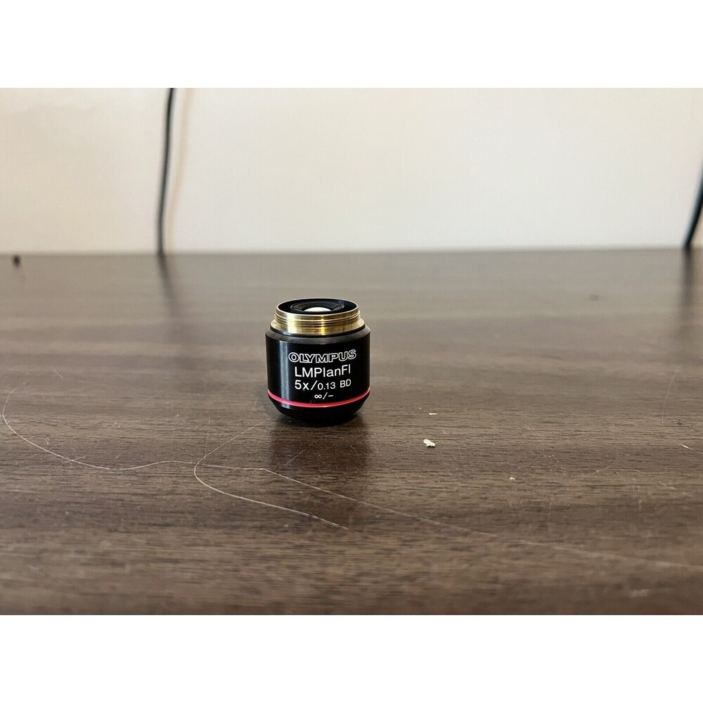 Olympus LMPlanFI 5X/0.13 BD ∞/- Microscope Objective Lens From Japan